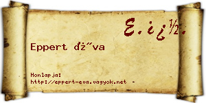 Eppert Éva névjegykártya